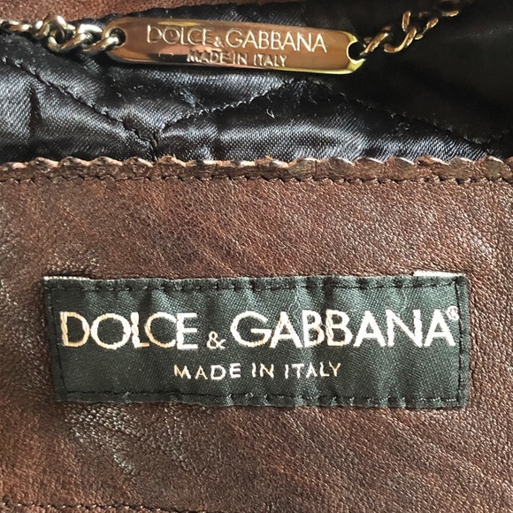 Dolce and Gabbana Men’s Leather Biker Jacket.